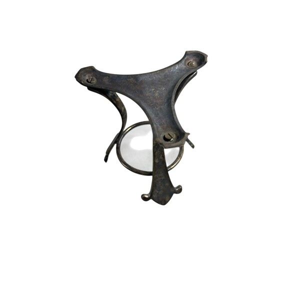 VTG Cobalt Blue Glass Pedestal Compote Apothecary Jar Hand Blown Silver Overlay - Picture 12 of 16